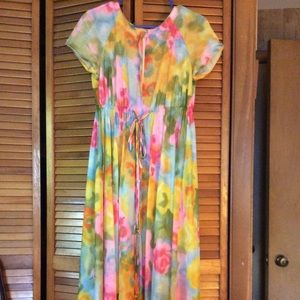 Vtg 60s Vanity Fair Robe Nylon bust to 40” S